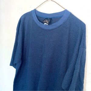 Vintage Bugle Boy Textured Cotton Blend T Shirt 90’s Lightweight Breezy Large